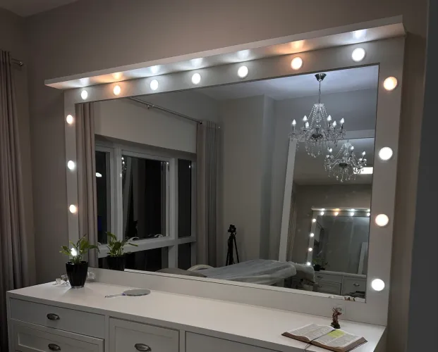 Espelho Camarim MDF com Iluminação Led +2mt