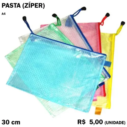 Pasta para Documentos com Zíper - 2 Unidades