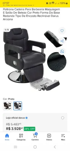 Cadeira de barbearia