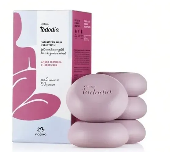 Sabonete Tododia Algodão de Amora vermelha e Jabuticaba com 5 unidade