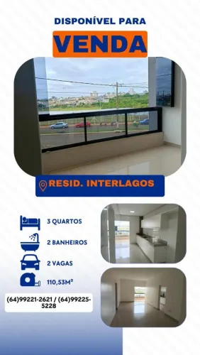 Apartamento frente para o lago 