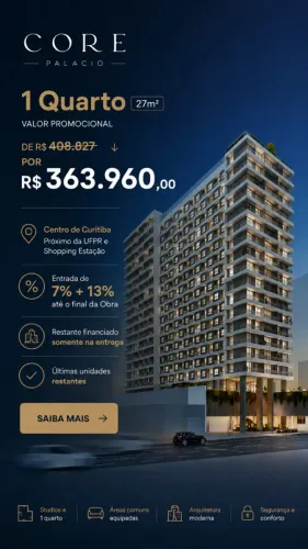 APARTAMENTOS PARA VENDA CENTRO DE CURITIBA