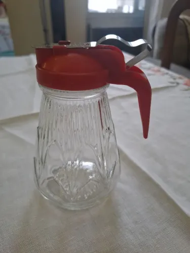 Porta-Mel Vintage em Vidro - Anos 60/70 | 15 cm