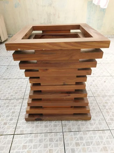 Base Para Mesa De Jantar Em Madeira Maciça