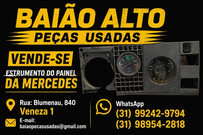 Estrumento do painel da Mercedes 