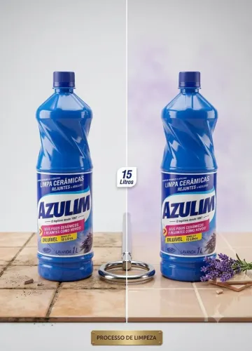 Limpa Cerâmicas e Rejuntes Azulim 1L (Rende 15L) - Varejo e Atacado