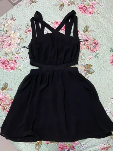 Vestido Preto Verão- Mango PP