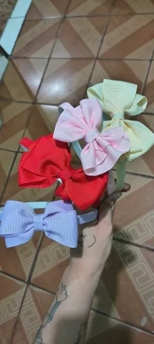 Kit 4 tiaras infantil feitas à mão