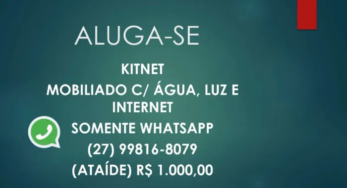 Aluga-se kitnets mobialiadas