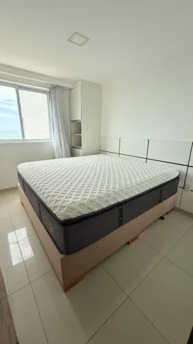 Cama Box King Gazin Lazzari Linho com Pillow Top + Base