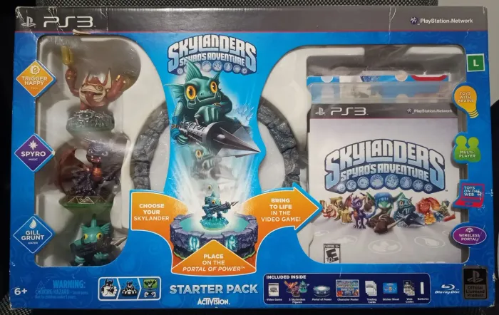 Skylanders Trap Team PS3 - Starter Pack Completo c/ Manual e Pôster