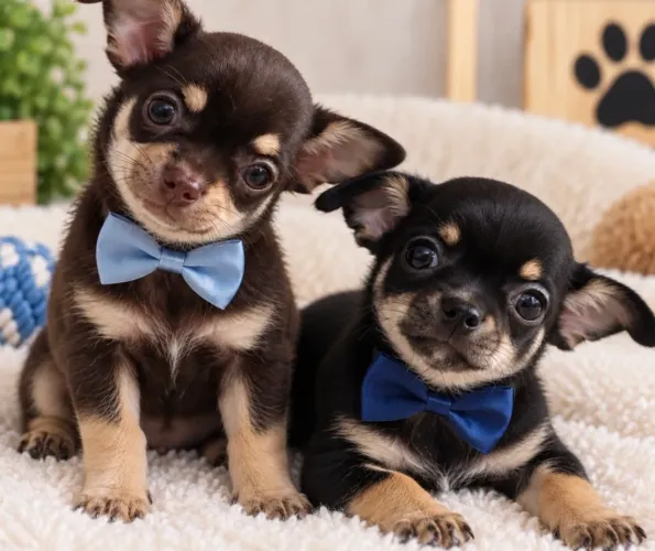 Chihuahua machos pelo curto com pedigree 