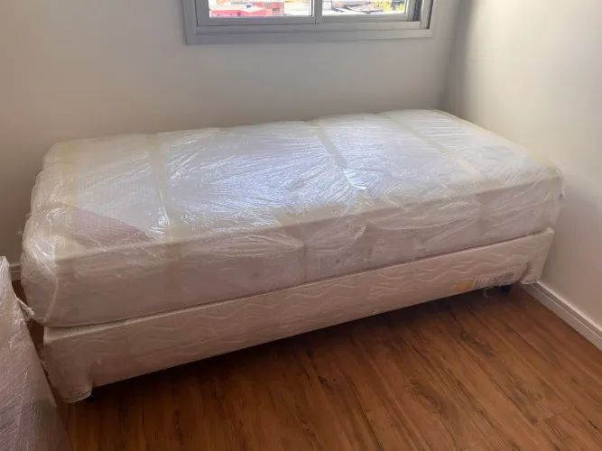Colchão Solteiro Orthocrin D33 e box com cama auxiliar