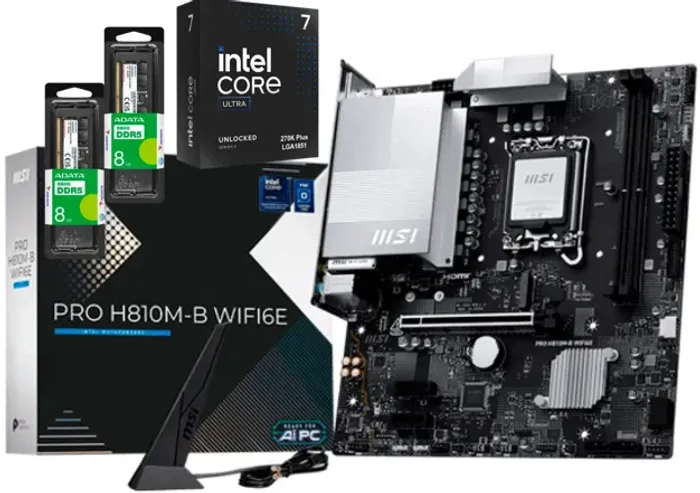 KIT UPGRADE CORE ULTRA 7 270k PLUS 1851 + H810m WIFI6E + 2x8GB RAM