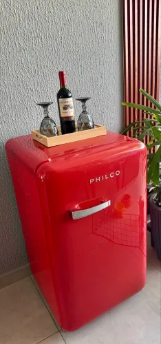 Frigobar Philco Vintage PFG120 121 Litros 1 Porta Vermelho