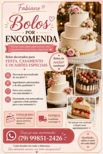 Bolos decorados e saborosos