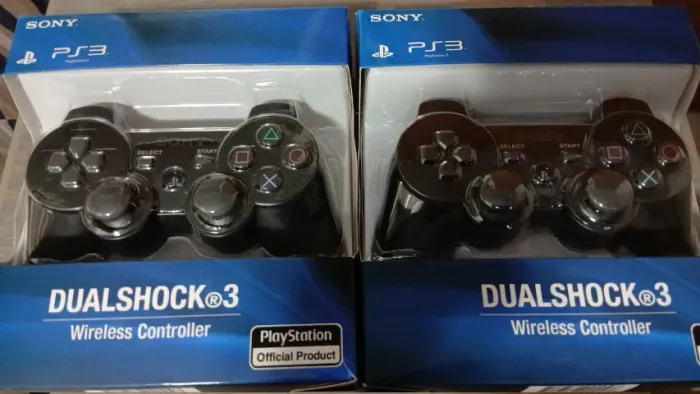 Kit com 2 Controles para PlayStation 3 Ps3 Sem Fio Bluetooth Dual Shock 3