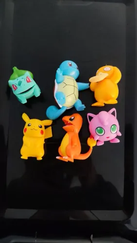 Miniaturas Pokemon Bonecos Brinquedo Pikachu Bulbassauro Squirtle Charmander Psyduck Jiggl