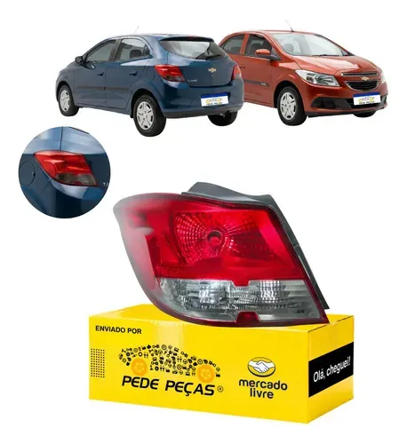 Lanterna Traseira Gm Onix 2012 A 2016 Lt Ltz Ls Joy Fumê Le Esquerdo/motorista Vermelho