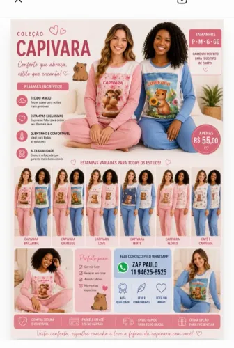 Pijamas adulto infantil, agasalhos adulto e infantil.