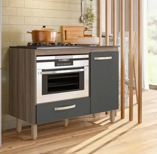 Balcão para Cooktop. - 1 porta e 1 gaveta