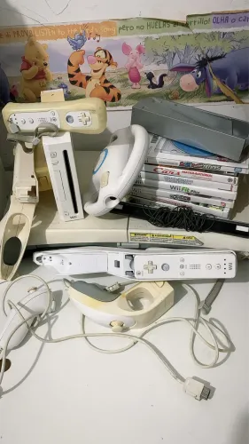 Super Kit Nintendo Wii Completo + Balança + Tapete Dança + 6 Jogos