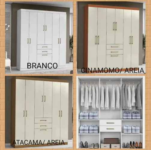 Guarda roupa espaçoso 5140 , à pronta entrega