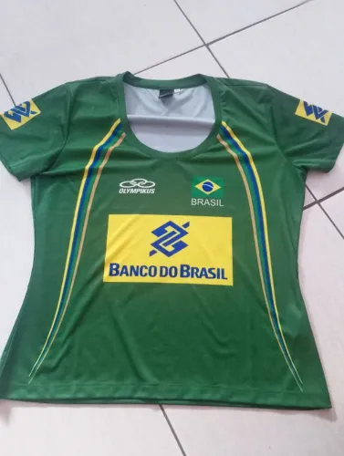 Camisa Olympikus Brasil Vôlei Cbv 2014 Feminina Vôlei Cbv 2014