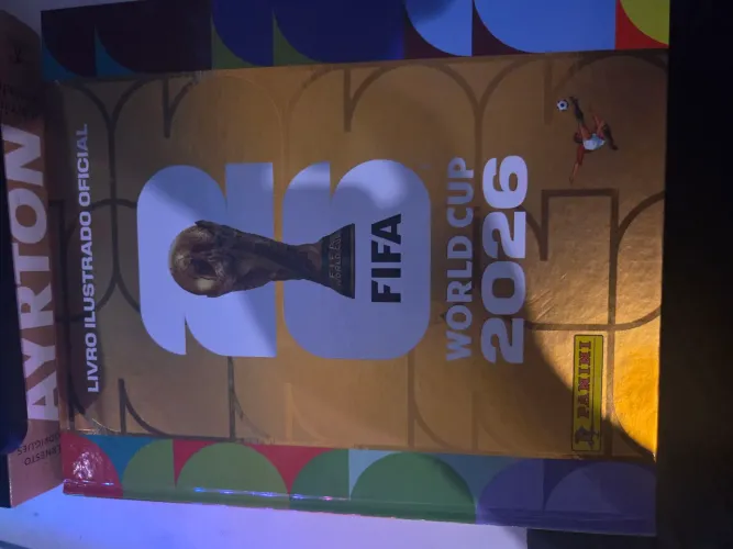 Album de Figurinhas Copa do Mundo 2026 Capa Dura Dourado Completo