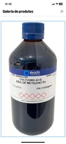 Azul de Metileno 5% 250mL Êxodo Científica