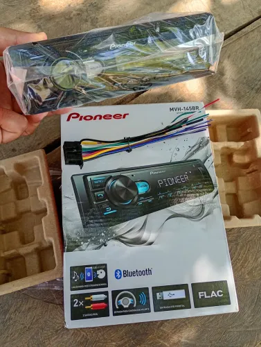 Toca Cd Pioneer MVH 145 Pendrive Bluetooth Novo Na Caixa