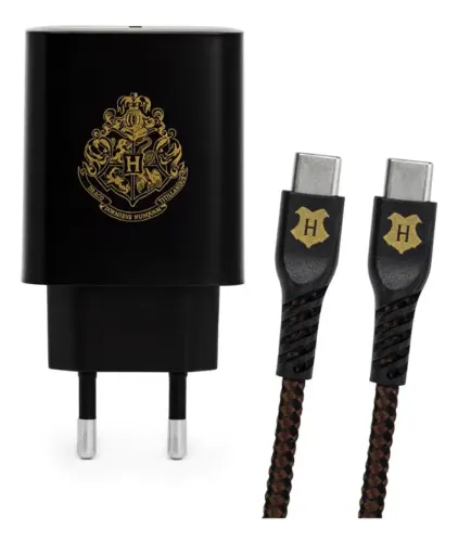 Kit Cabo+ Carregador Usb-c Harry Potter Hogwarts Original