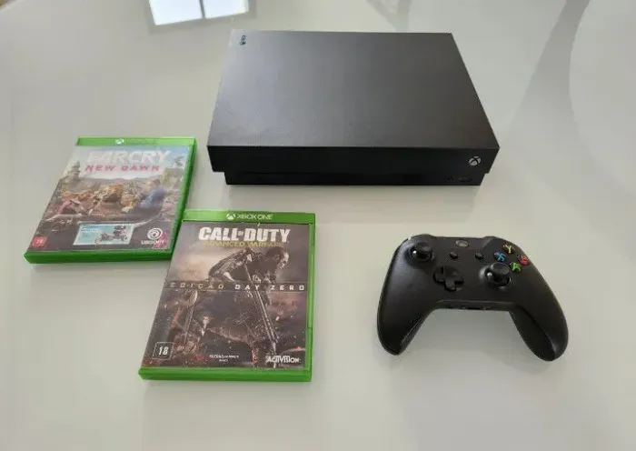 Xbox one X 1tb preto novo 