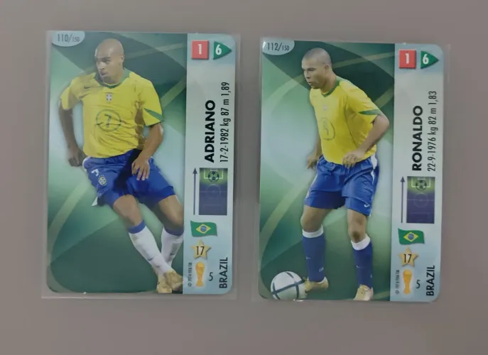 Cards Panini 2006 Ronaldo e Adriano !!! Muito novos !!!