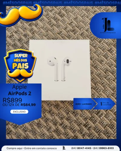 APPLE AIRPODS 2, LACRADO, EXCLUSIVO!
