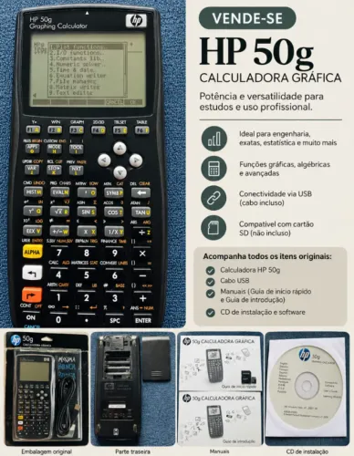 Calculadora Gráfica HP 50g COMPLETA EMBALAGEM ORIGINAL