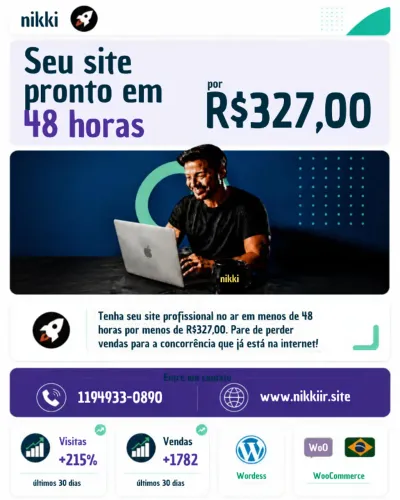 SITE ultrarrápido para os cliques do seu marketing no Instagram e FB.