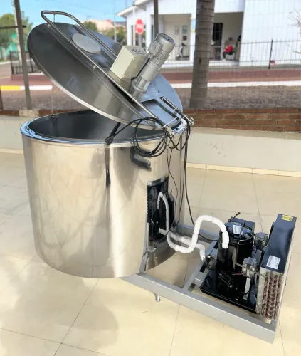 Tanque de Leite 500 Litros Misturador Tina para Açaí Sorvetes Caldas