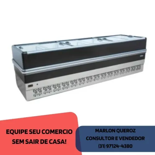 Ilha de Congelados 3M Vidro Reto Polar
