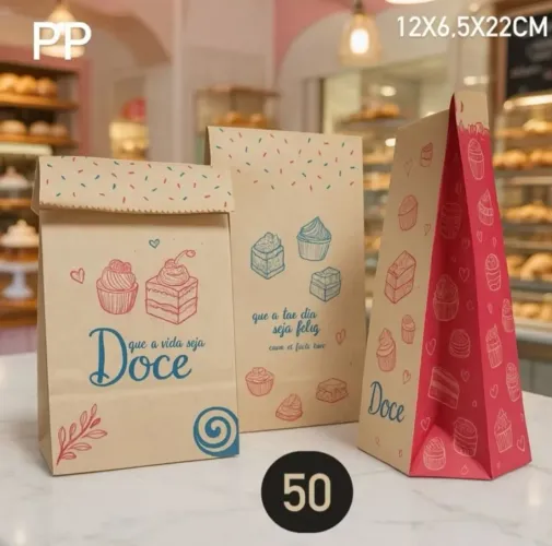 SACO CONFEITARIA DELIVERY DOCES COOKIE PP