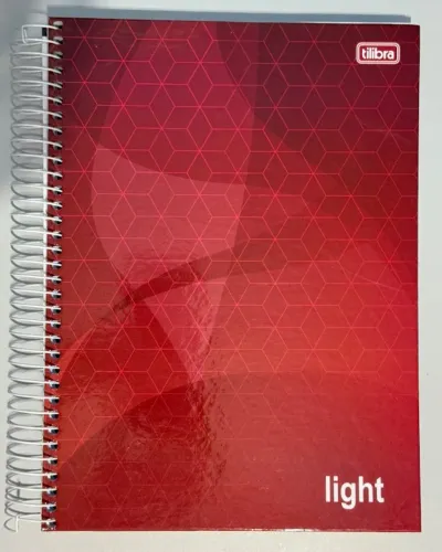 Caderno Espiral Capa Dura Vermelho Universitário 10 Matérias 200 Folhas Tilibra Escolar
