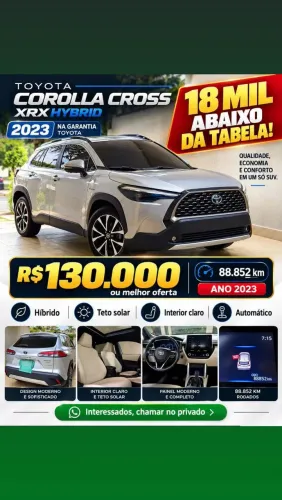 Toyota Corolla Cross XRX 1.8 16V Aut.(híbrido) 2023