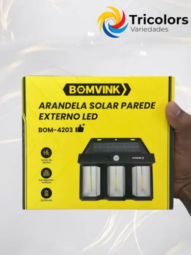 Arandela Solar de Parede Externa LED Bomvink BOM-4203