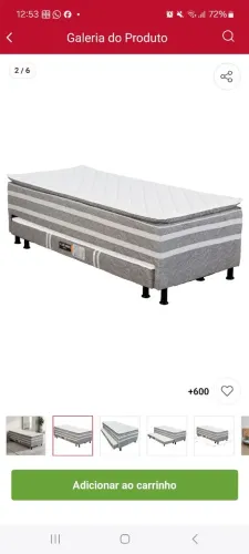 Cama box com auxiliar solteirao tamanho 188 cm x 88cm