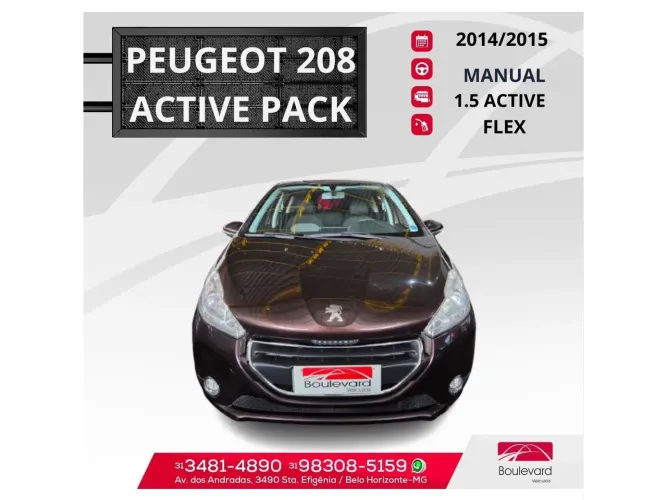 Peugeot 208 Active/active Pack 1.5 Flex 8V 5P 2015
