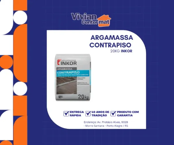 Argamassa Contrapiso 20kg Inkor