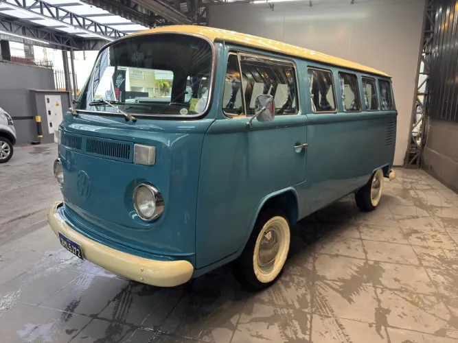 Kombi 1986 Azul Placa Preta