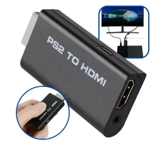 Adaptador conversor ps2 audio vídeo para Hdmi