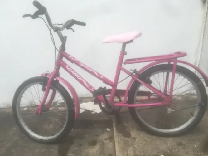Bicicleta rosa da marca Cairu aro 20 feminina