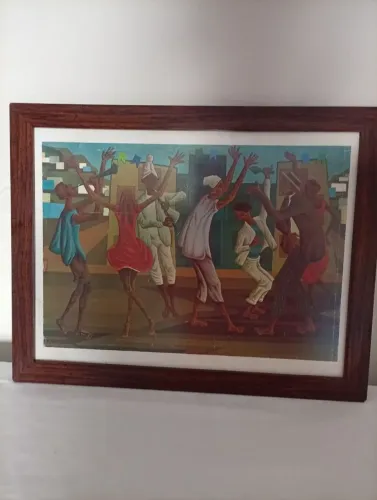 Quadro Decorativo Reprodução Antiga de Clóvis Graciano 
